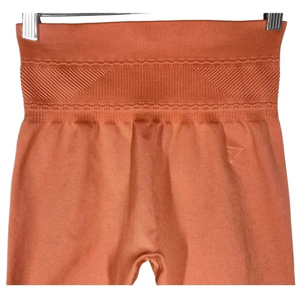 Gymshark Seamless Athletic Leggings Burnt Orange - Picture 3 of 7